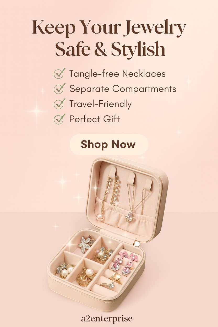 Portable Travel Jewelry Organizer Box