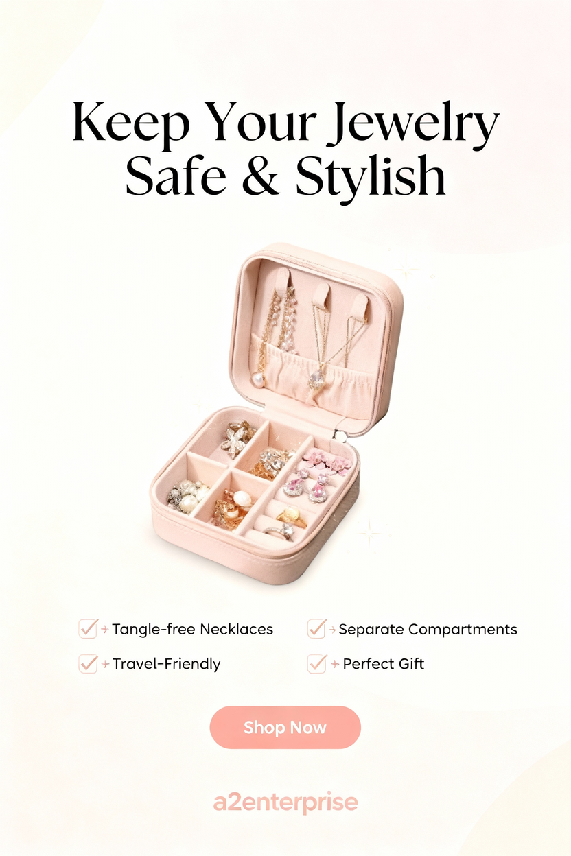 Portable Travel Jewelry Organizer Box